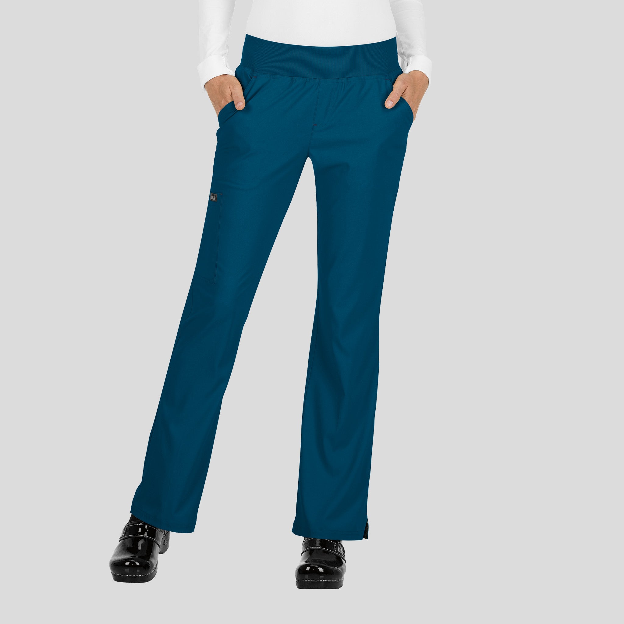 Laurie Women's 6-Pocket Yoga-Style Scrub Pants | Caribbean