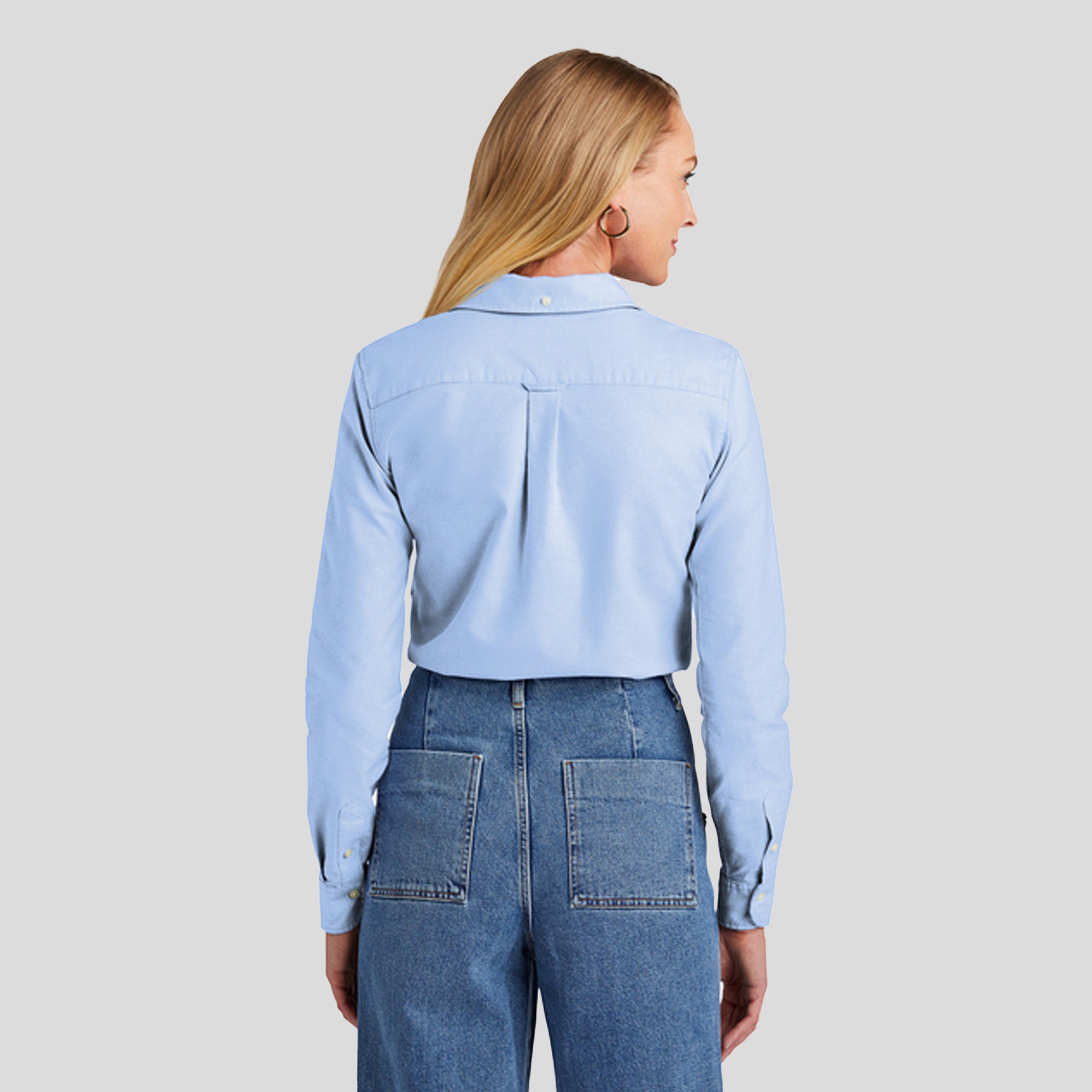 Womenβs Casual Oxford Cloth Shirt | Newport Blue