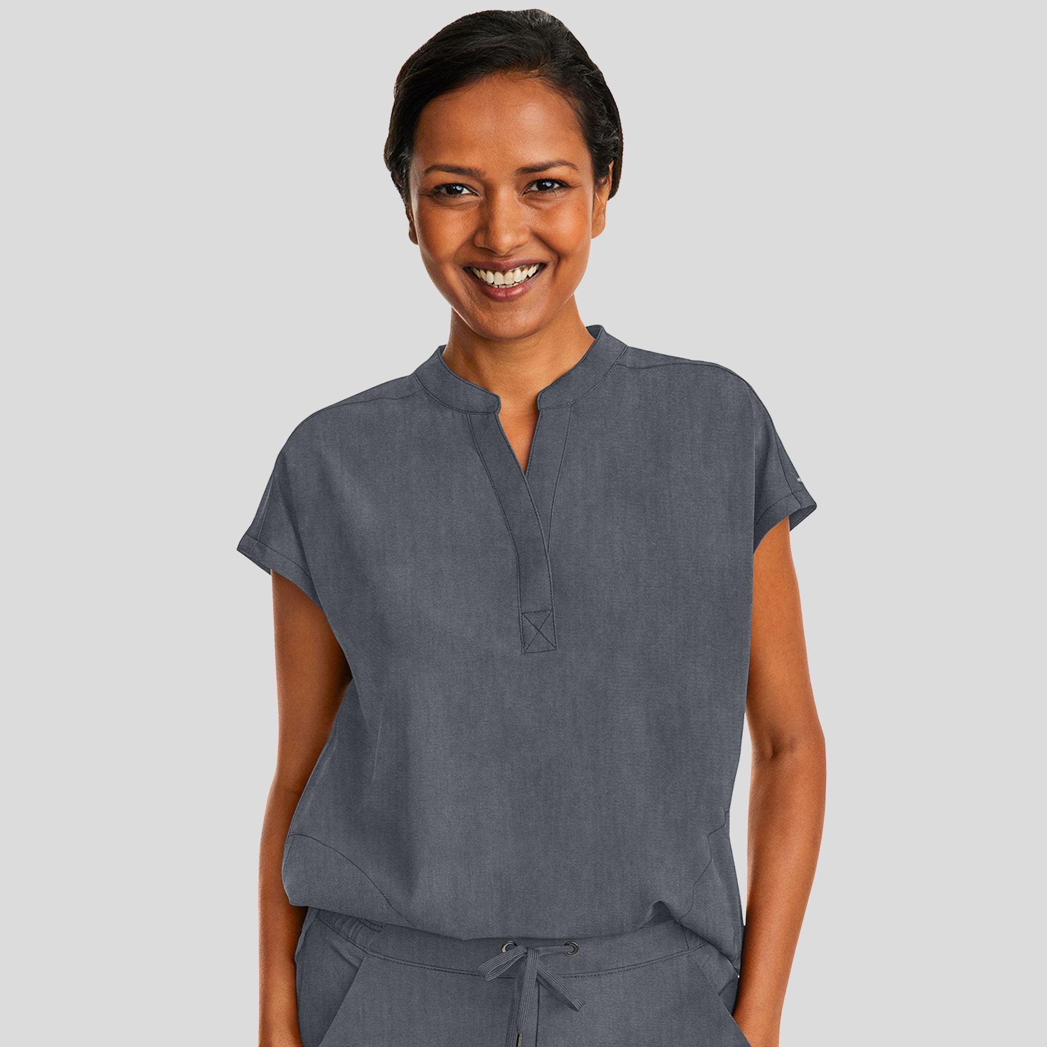 HEH_HEALINGHANDS_PURPLELABEL_JOURNEYTOP_2152_HEATHERGREY_FRONT