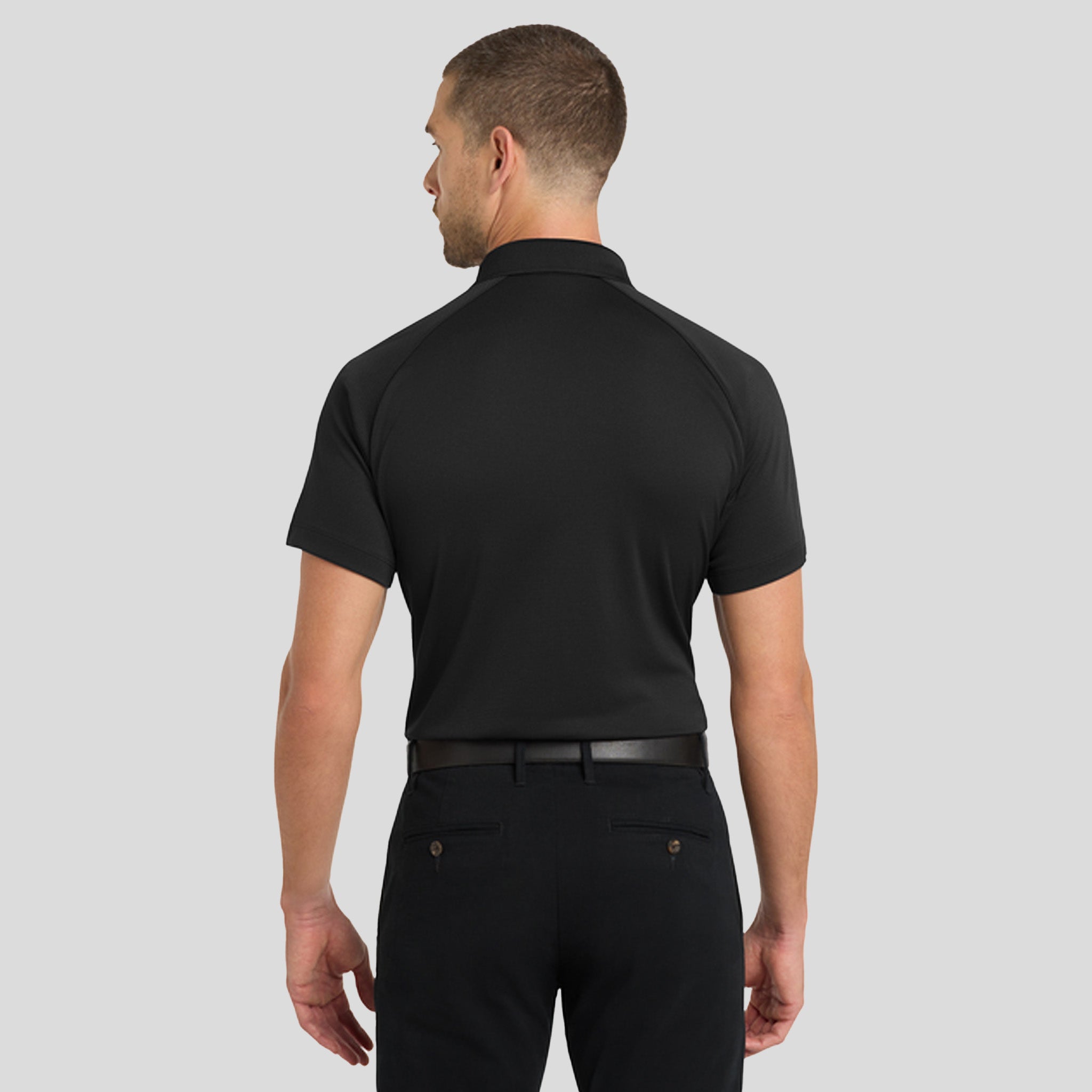 Crossover Raglan Polo | Black