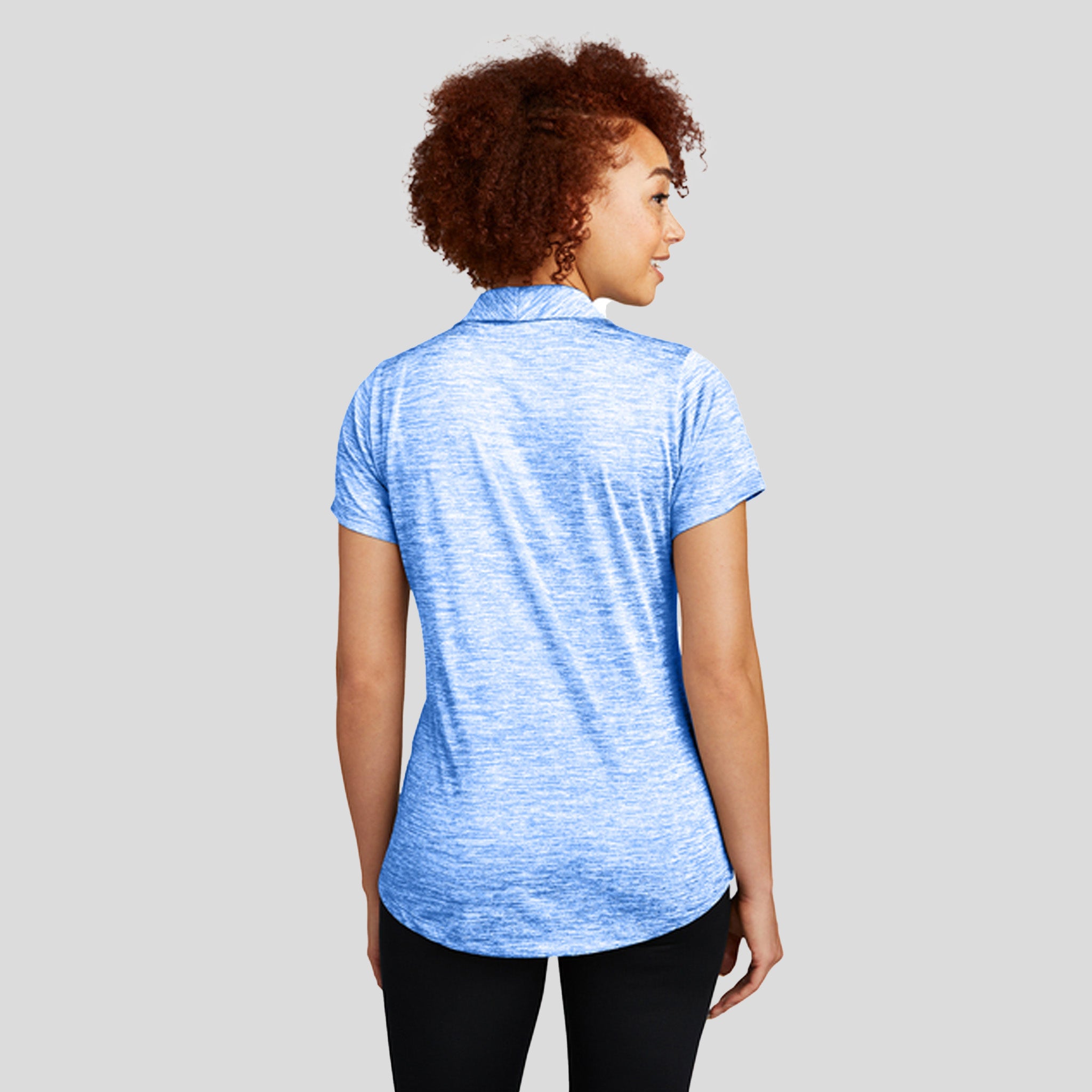 Women's PosiCharge® Electric Heather Polo | True Royal Electric