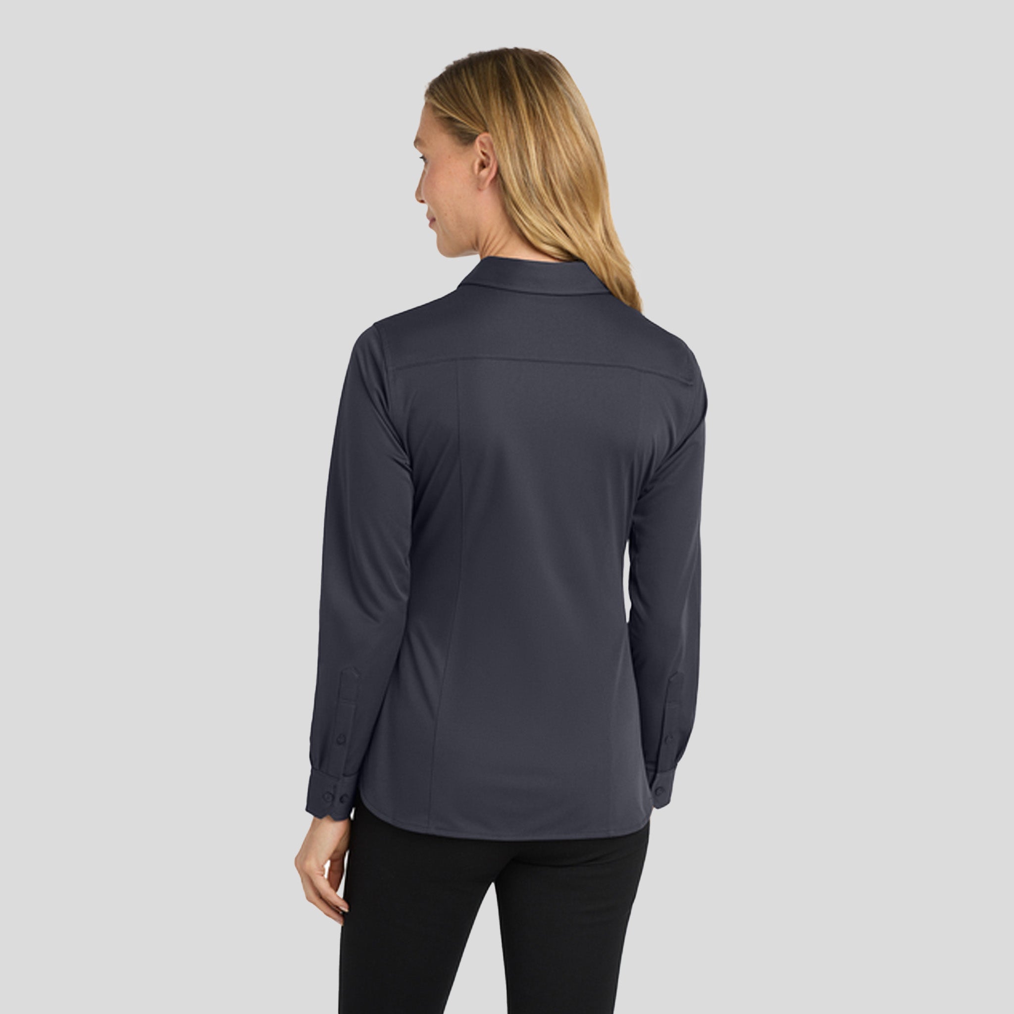 Women's Dimension Knit Dress Shirt | Battleship Grey